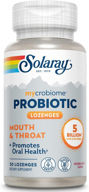 SOLARAY Mycrobiome Probiotic Mouth & Throat, 5 Bn, 3 Strain Once Daily