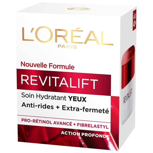 L'Oreal Paris Plenitude Revitalift Anti-Wrinkle Plus Firming Eye Cream for Unisex, 0.5