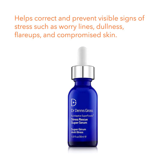 Dr. Dennis Gross B³Adaptive SuperFoods™ Stress Rescue Super Serum. For Worry Lines, areups, and Dullness, 1.0