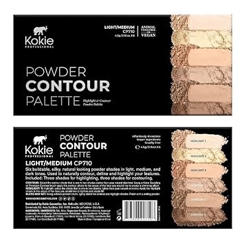 Kokie Cosmetics Powder Contour Kit, Universal, 0.96