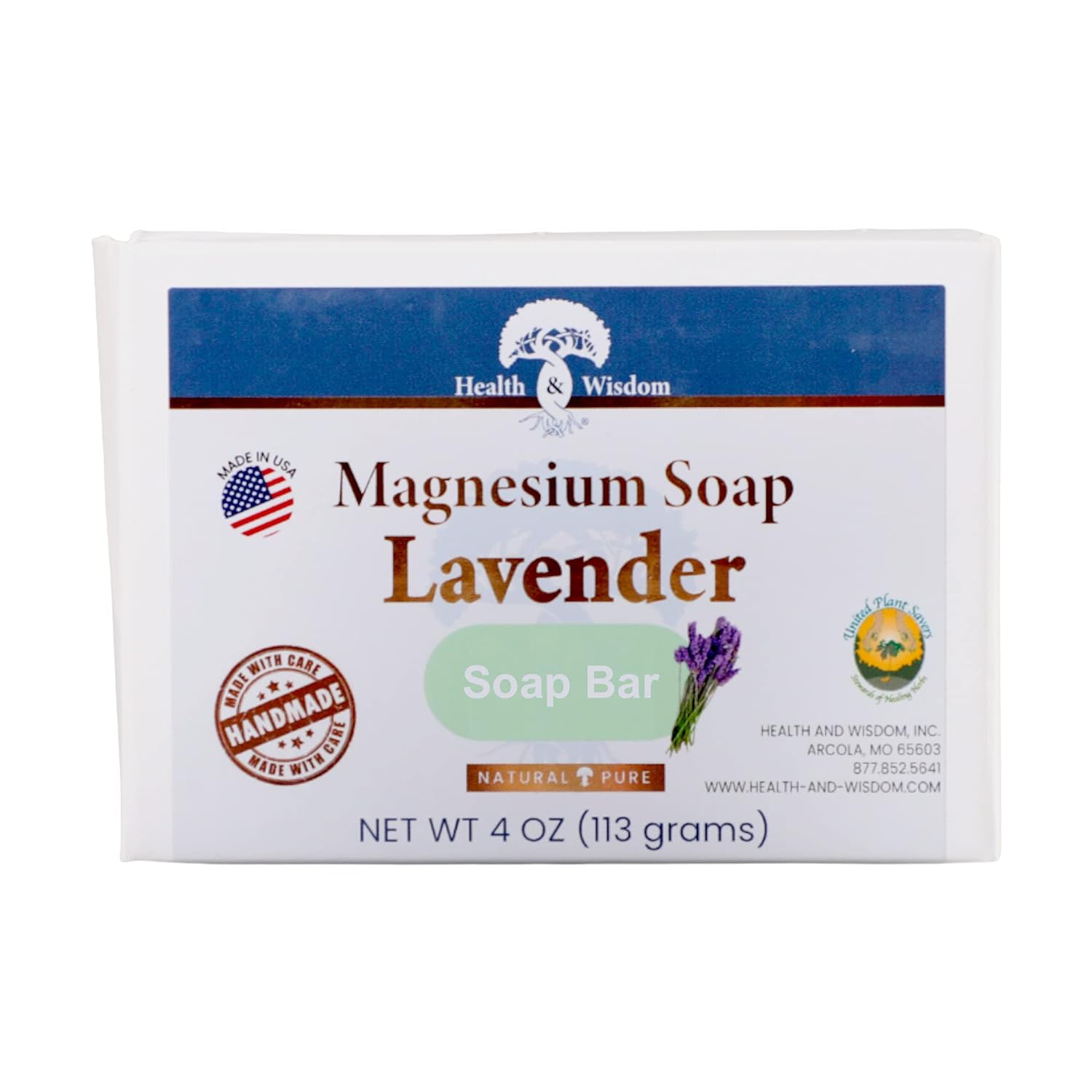 Esupli.com  Health and Wisdom Magnesium Soap Bar - Lavender 