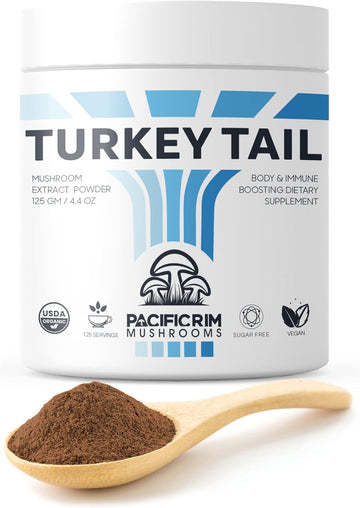 Pacific Rim Mushrooms Turkey Tail Supplement Powder | High Potency 10: