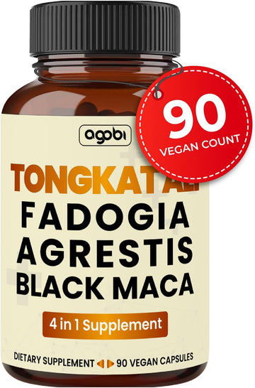 15150Mg Tongkat Ali and Fadogia Agrestis Supplement with Organic Black Pepper & Black Maca Root - Support for Energy Pro