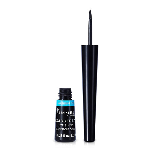 Rimmel London Exaggerate Waterproof Eyeliner, Black, 0.08 uid