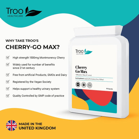 Troo Cherry Go Max - Montmorency Cherry Extract 3000mg Per Serving - 91.5 Grams