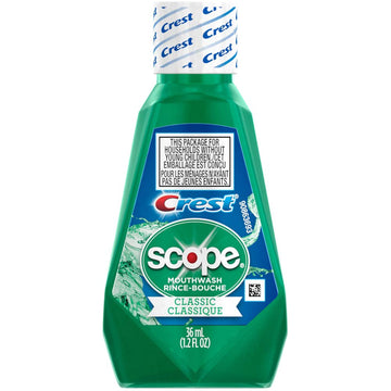 Scope Mouthwash, Classic Mint, Travel Size, 1.2 Ounces Each 