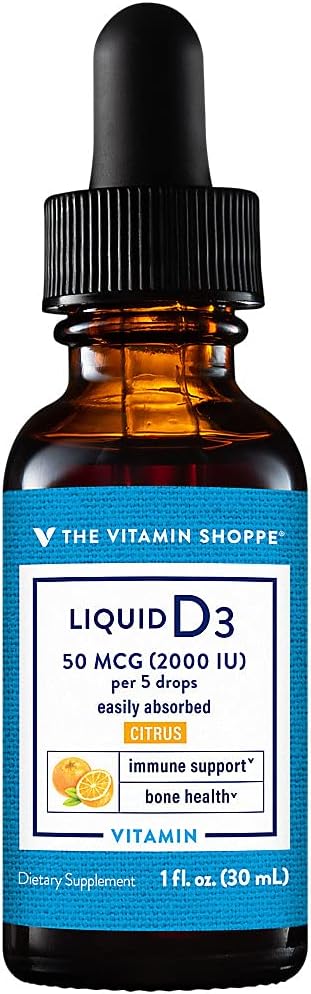 The Vitamin Shoppe Vitamin Liquid D3 2000Iu, Supports Bone & Immune He