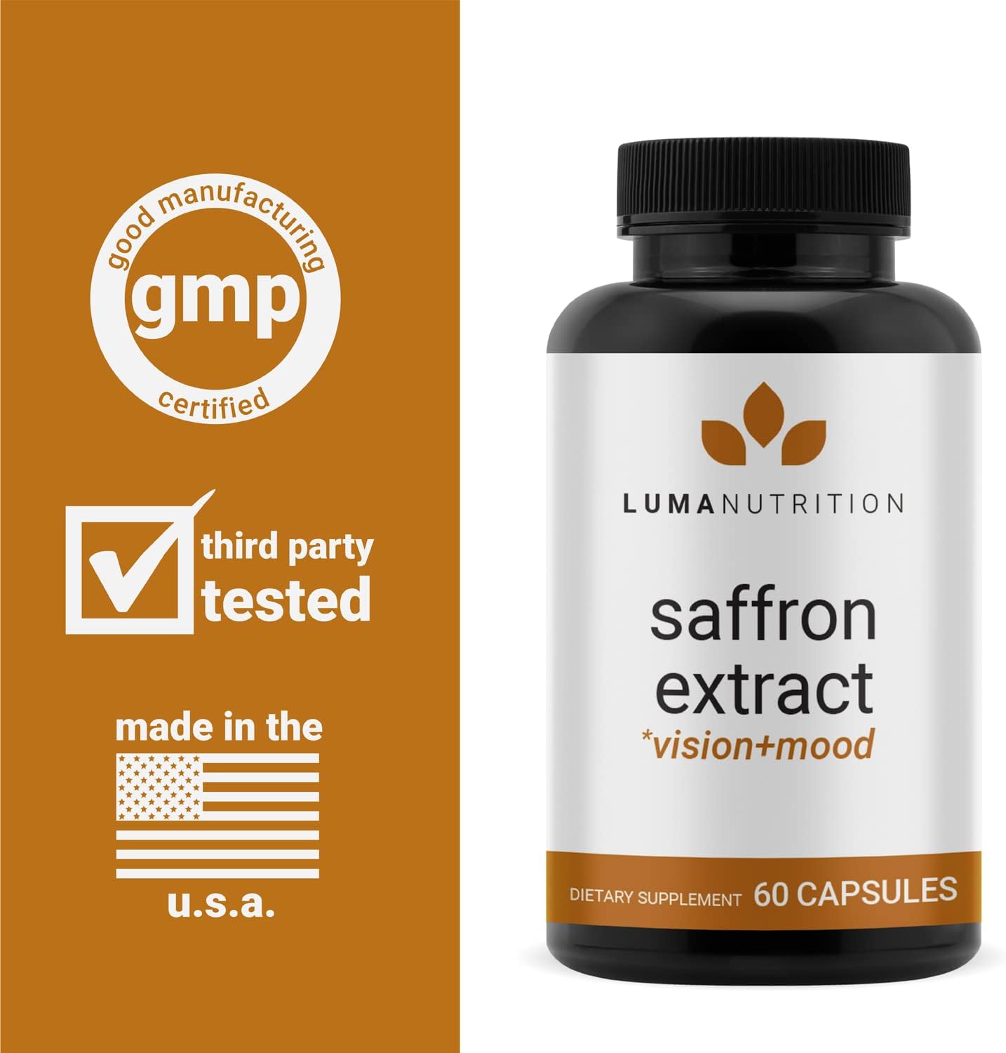 Luma Nutrition Saffron Extract Capsules - Premium Saffron Supplements 