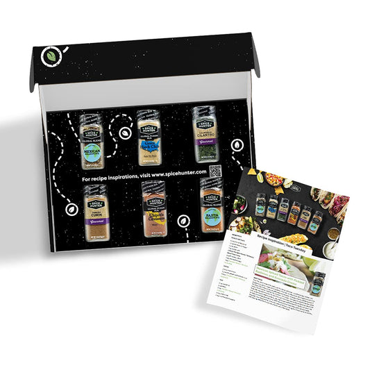 The Spice Hunter Taco Tuesday Gift Pack Kit includes Six Assorted Seas