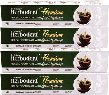 Pack of 4 - Herbodent Premium Toothpaste With Coloring, Foaming - /3.5