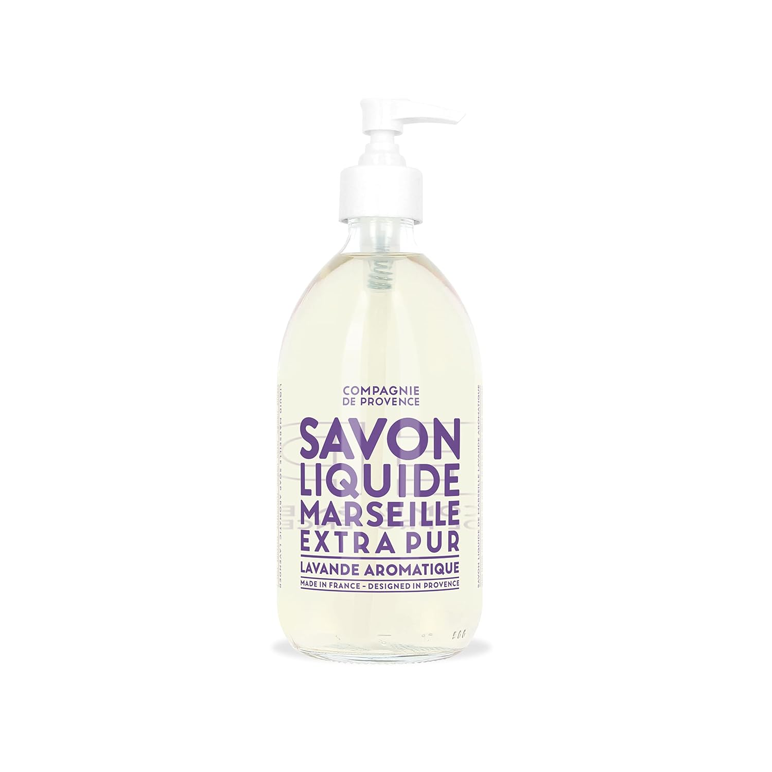 Compagnie de Provence Savon de Marseille Extra Pure Liquid Soap - Aromatic Lavender - 16.7   Glass Pump Bottle