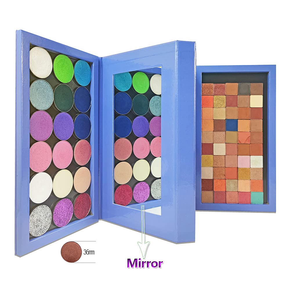 Coosei Empty Magnetic Eyeshadow Palette,Double Sided Large S
