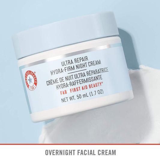 First Aid Beauty Ultra Repair Hydra-Firm Night Cream, Intense Nighttime Moisturizer – 1.7