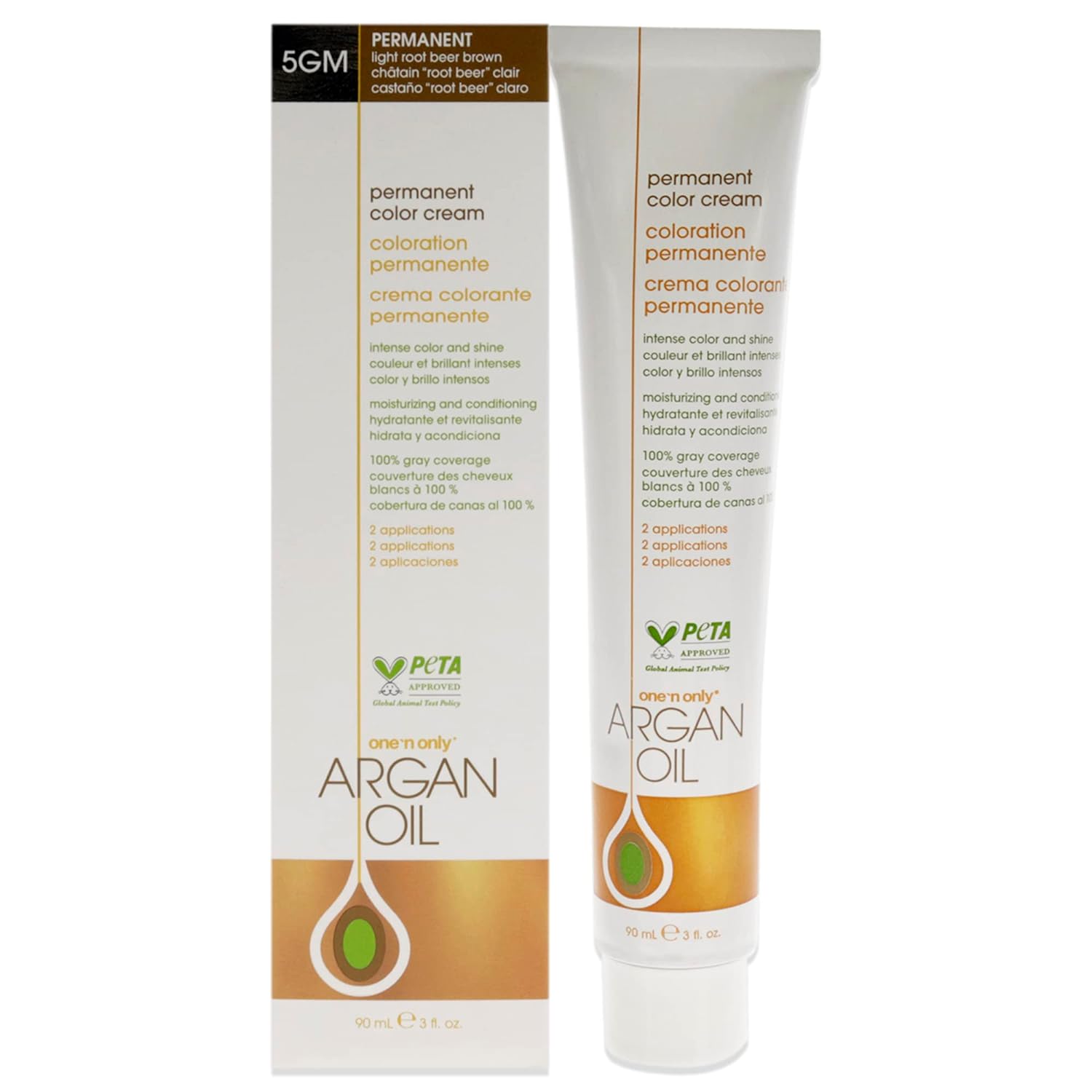 One-n-Only Argan Oil Permanent Color Cream - 5GM Light Root Beer Brown Hair Color Unisex 3