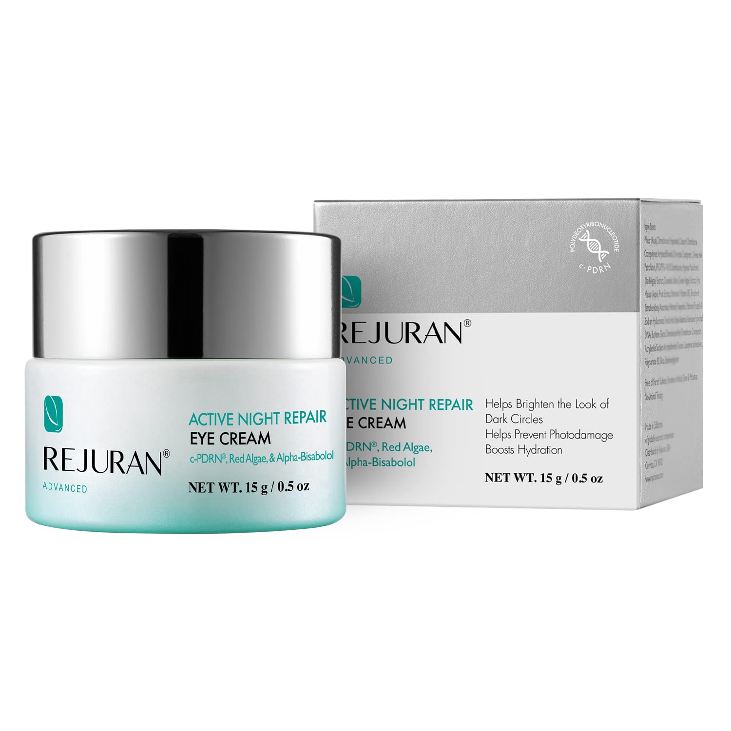 REJURAN Advanced Active Night Repair Eye Cream - Overnight Gel for Fine Lines, Wrinkles, Dark Circles Under and Around Eyes