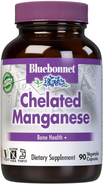 BlueBonnet Nutrition Albion Chelated Manganese, Amino Acid Chelate, Soy, Dairy & Gluten-Free, Non-GMO, Kosher Certified,