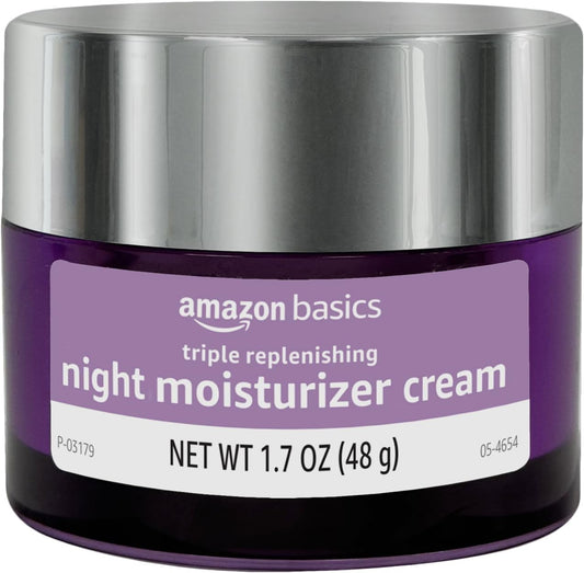 Amazon Basics Triple Replenishing Moisturizer, Night Cream, 1.7 , 1-Pack