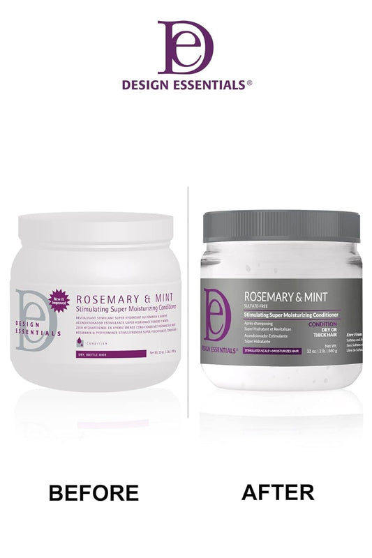 Design Essentials Rosemary & Mint Stimulating Super Moisturizing Conditioner, 32  Container,900 ml