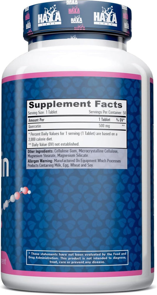 Quercetin 500 Mg X 50 Tablets Double Strength Antioxidant Supplement I50 Grams