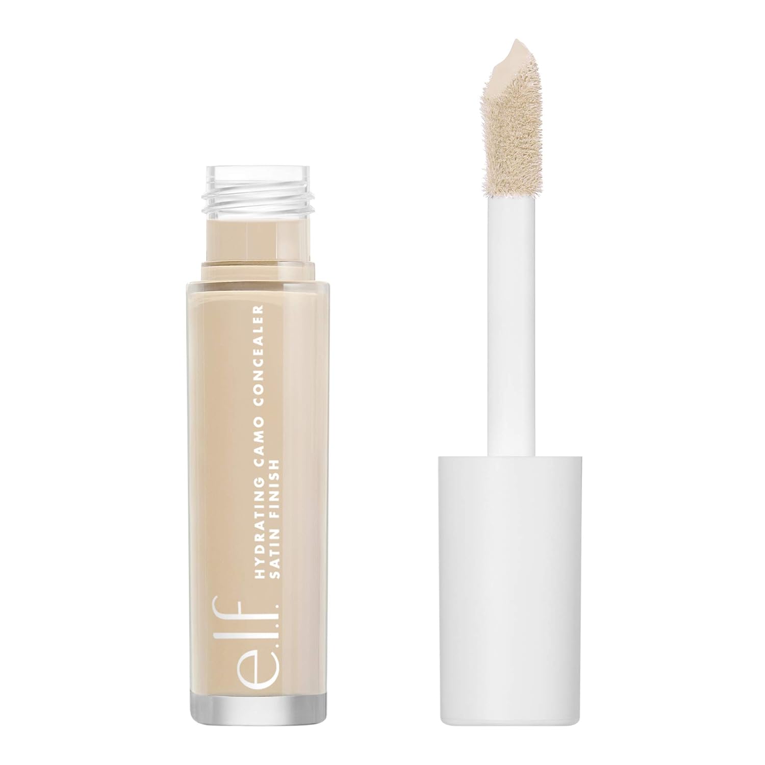 e.l.f., Hydrating Camo Concealer, Lightweight, Full Coverage, Long Lasting, Conceals, Corrects, Covers, Hydrates, Highlights, Light Ivory, Satin Finish, 25 Shades, All-Day Wear, 0.20