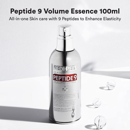 MEDI-PEEL Peptide 9 Volume All in one Essence 3.38 .. / 100 | Anti Wrinkles Collagen Formula, Bubble Essence, Instant Hydration | Korean Skincare