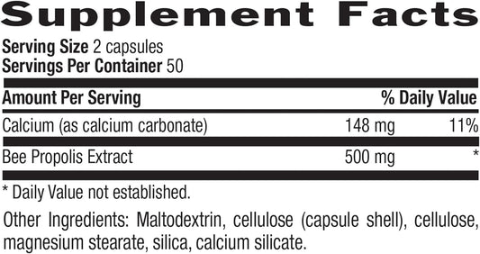 Country Life Bee Propolis Caps, 500Mg Per Serving, 100 Vegetarian Caps