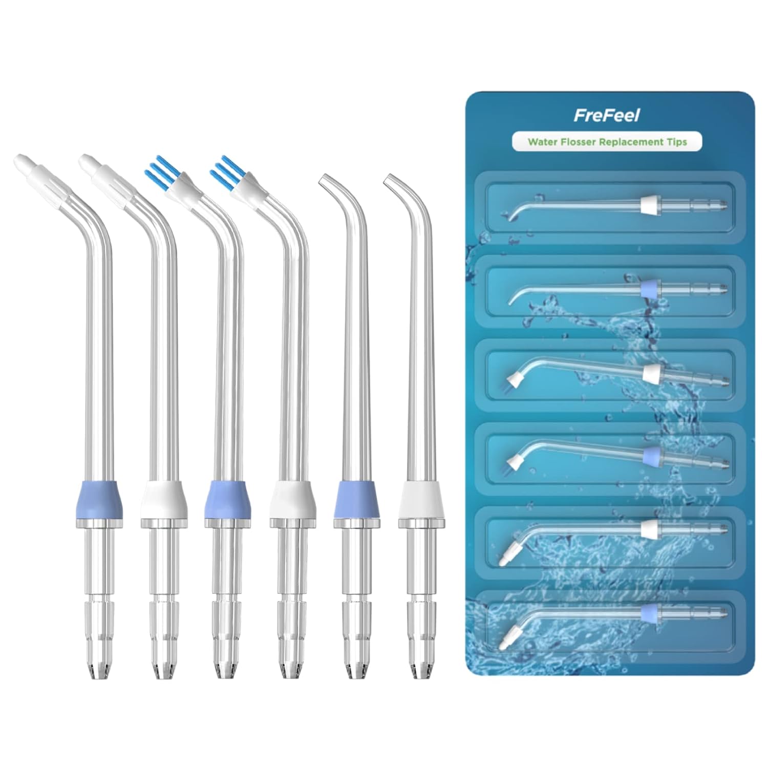 Replacement Tips for Waterpik Water osser (2 Classic Jet Tips & 2 Orthodontic Tips & 2 Plaque Seeker Tips)