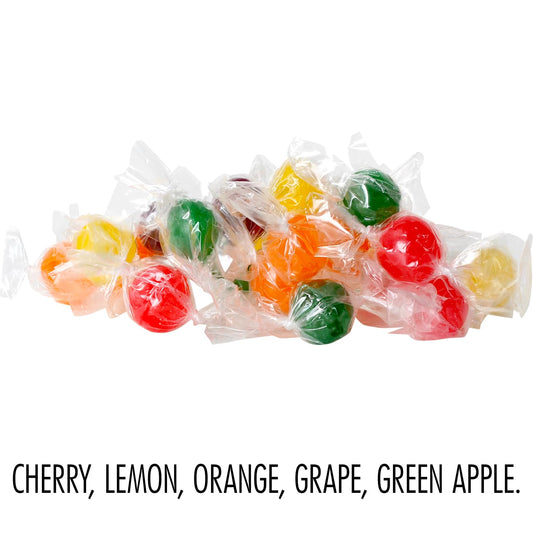 Sour Balls Hard Candy - 4 LB - Individually Wrapped Fruit Hard Candy - Bulk Colorful Wrapped Candy - Assorted Candies So