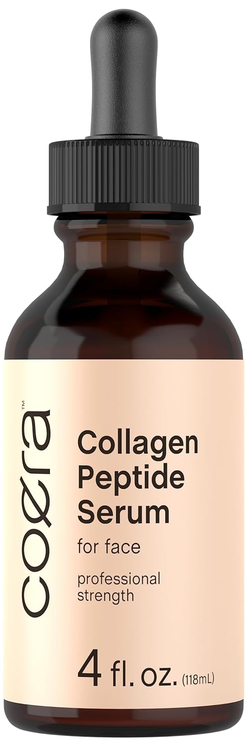 Collagen Serum for Face | 4   | with Collagen Boosting Peptides | Professional Strength Formula | Free of Parabens, SLS, & Fragrances