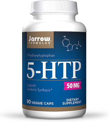 Jarrow Formulas 5-HTP - 90 Veggie Caps - Supports Melatonin Production & Serotonin Synthesis - 90 Servings