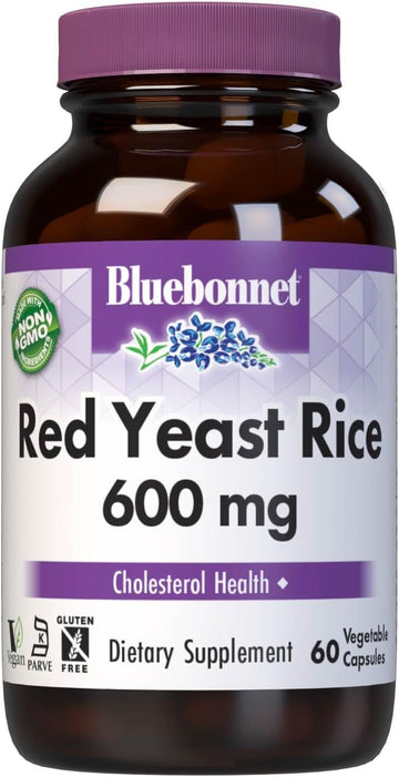 Bluebonnet Nutrition Red Yeast Rice 600 mg, Non-GMO, Vegan, Kosher Cer