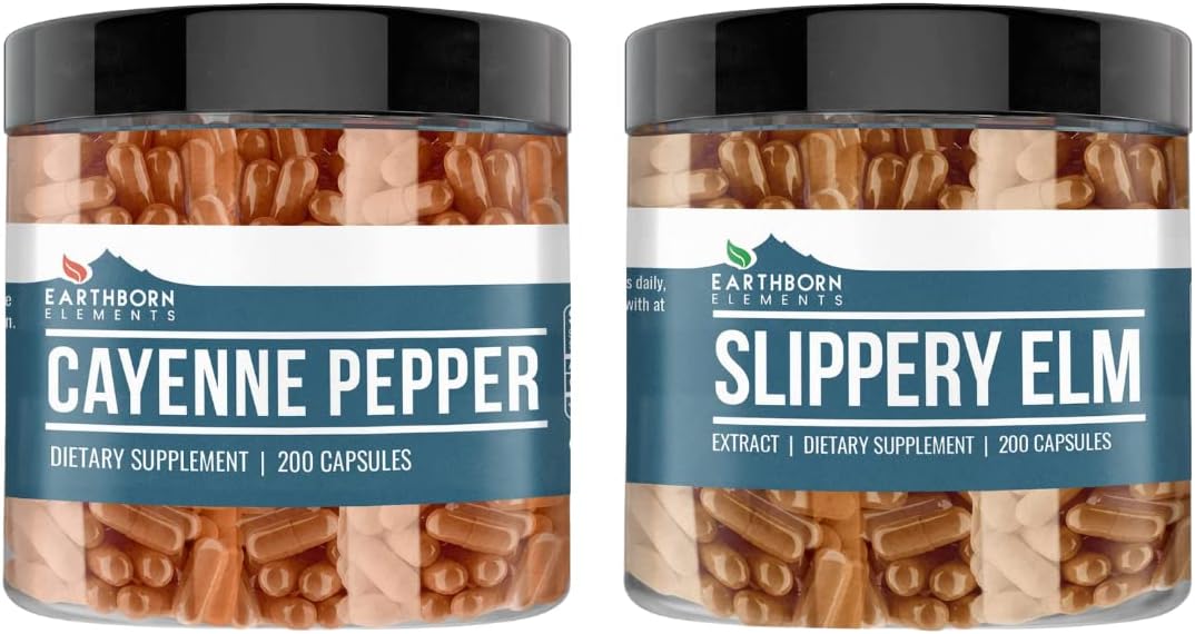 Earthborn Elements Cayenne Pepper & Slippery Elm Bundle (200