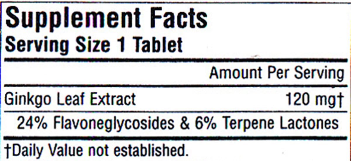 Planetary Herbals Ginkgo Optimem 120 Tablets, 60 Count