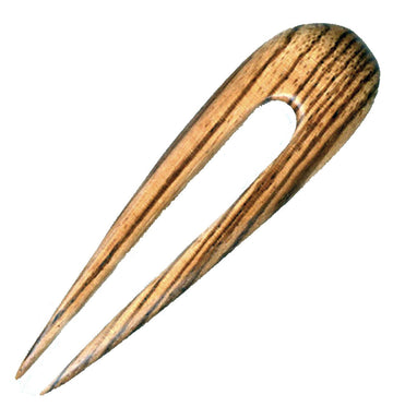 Baerreis Hair Fork, Handmade, Mini Rosebud Style, Small Bun, Fine Hair USA (zebrawood)
