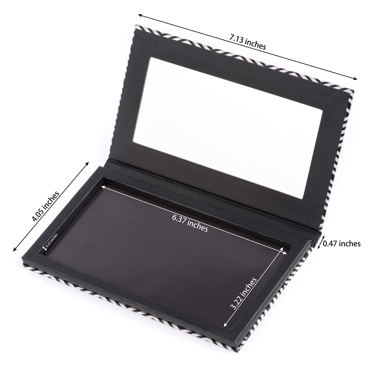 Allwon Magnetic Palette Black Empty Makeup Palette with Mirr