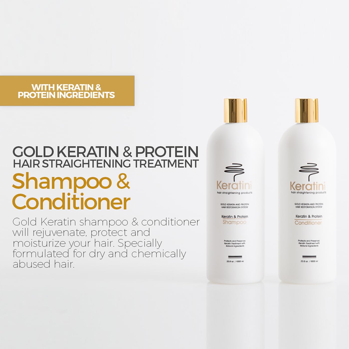 Gold Keratin Protein Activator Treatment 3-Piece Set