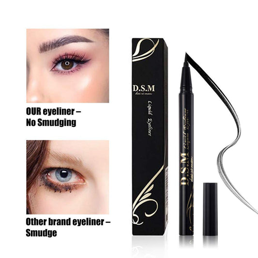 SEILANC Waterproof Liquid Eyeliner Long Lasting&Smudgeproof Eye Liner 2 Packs Precise Eyeliner Pen for All Day with Slim Tip, Black
