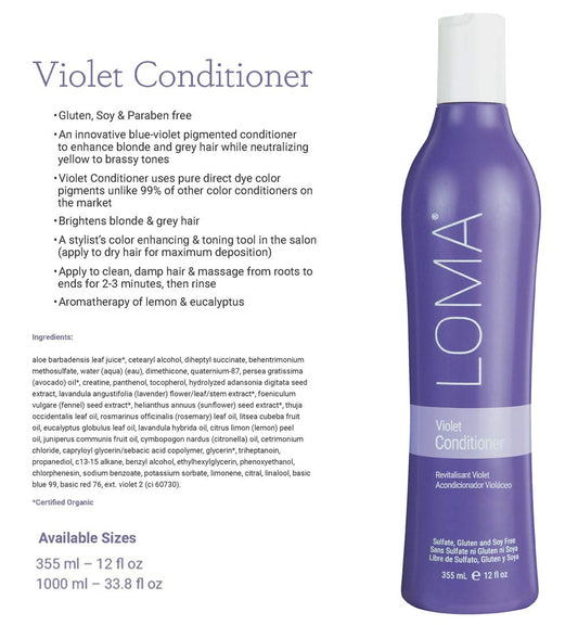 LOMA Violet Conditioner 12  (Sulfate, Gluten and Paraben Free)