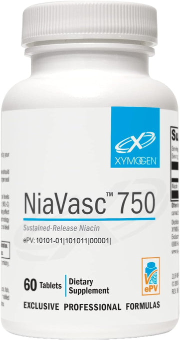 Xymogen Niavasc 750 - Sustained-Release Niacin For A Lesser Flushing E