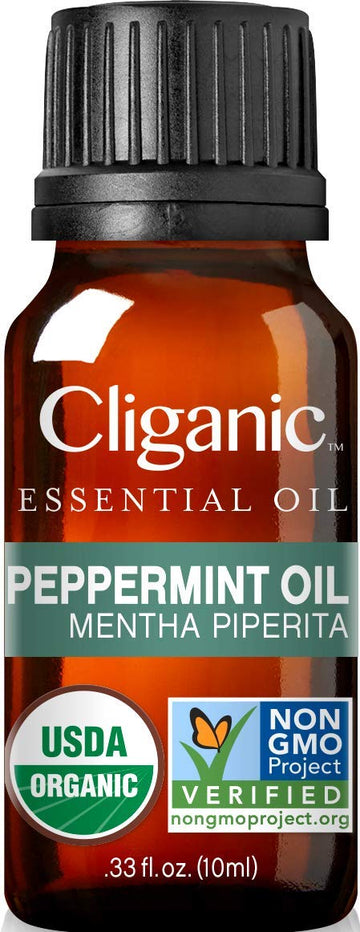 Cliganic USDA Organic Peppermint Essential Oil, 100% Pure Na