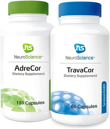 NeuroScience Mood + Adrenal Support Set - AdreCor + TravaCor