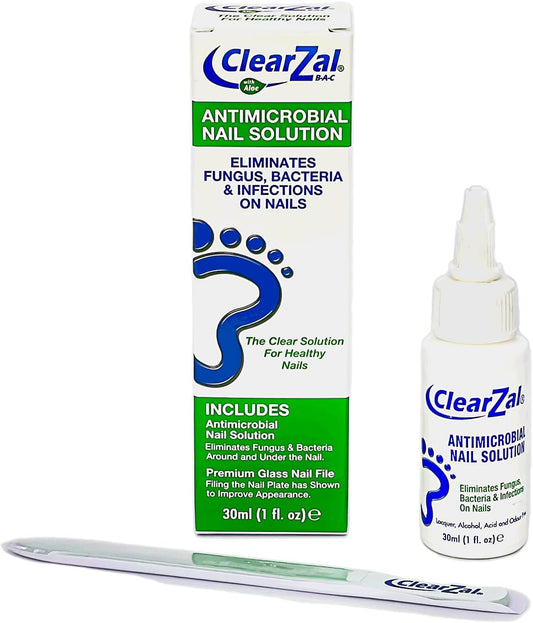 ClearZal Fungal Nail Treatment | Antimicrobial Nail Solution 30ml | Ki