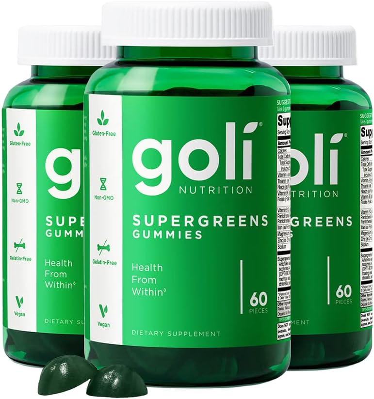 Goli SuperGreen Vitamin Gummy - 180 Count - Essential Vitamins and Min