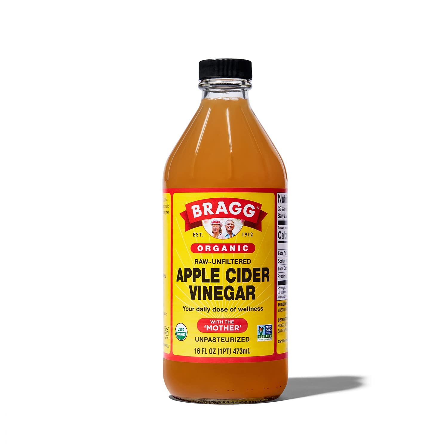 Bragg Organic Raw Apple Cider Vinegar, 16 Fl Oz (Pack of 1)1.6 Pounds
