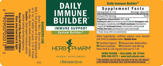 Herb Pharm Daily Immune Builder Herbal Immune System Defense - 2 Ounce