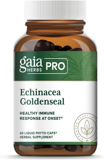 Gaia Pro Echinacea Goldenseal - Supports Immune & Lung Health - With E
