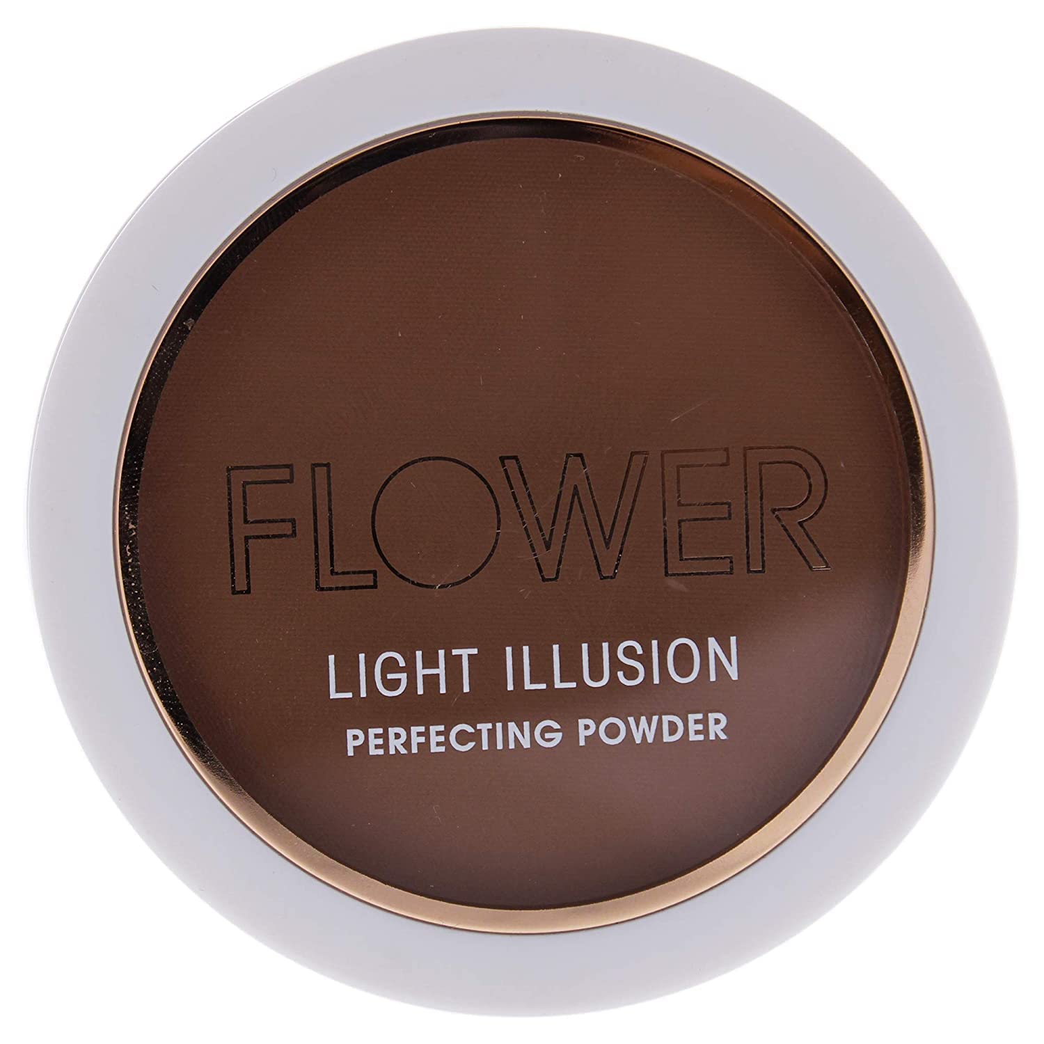 ower Beauty Light Illusion Perfecting Powder - Pressed Powder Face Makeup, Buildable Medium Coverage with Blurring Pigments, Includes Mirror & Sponge (Mocha)