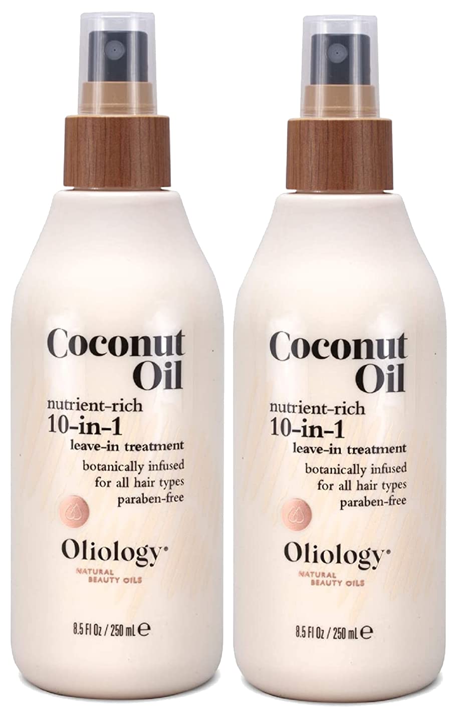 Oliology Coconut Oil 10-in-1 Multipurpose Spray - Leave in Treatment for All Hair Types | Detangles, Controls Frizz, Hydrates & Moisturizes | Made in USA, Cruelty Free & Paraben Free (8.5 , 2 Pack)