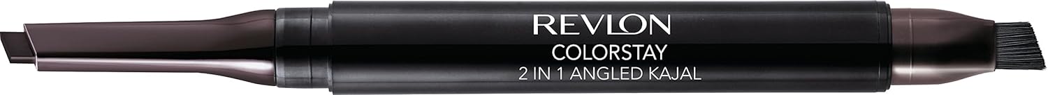 Revlon ColorStay 2-in-1 Angled Kajal Eyeliner, Waterproof Eye Makeup with Smudge Brush for Smokey Eyes, Fig (102), 0.01