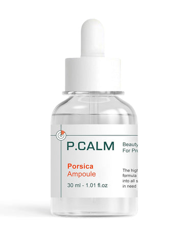 PCALM Porsica Ampoule Vegan Facial Deep Moisture Serum - Calming Hydrating Repairing Korean Serum Centella Asiatica 76% Improves Fine Lines No-scent Blemish Sensitive Acne-prone Skin Sebum Pore Care